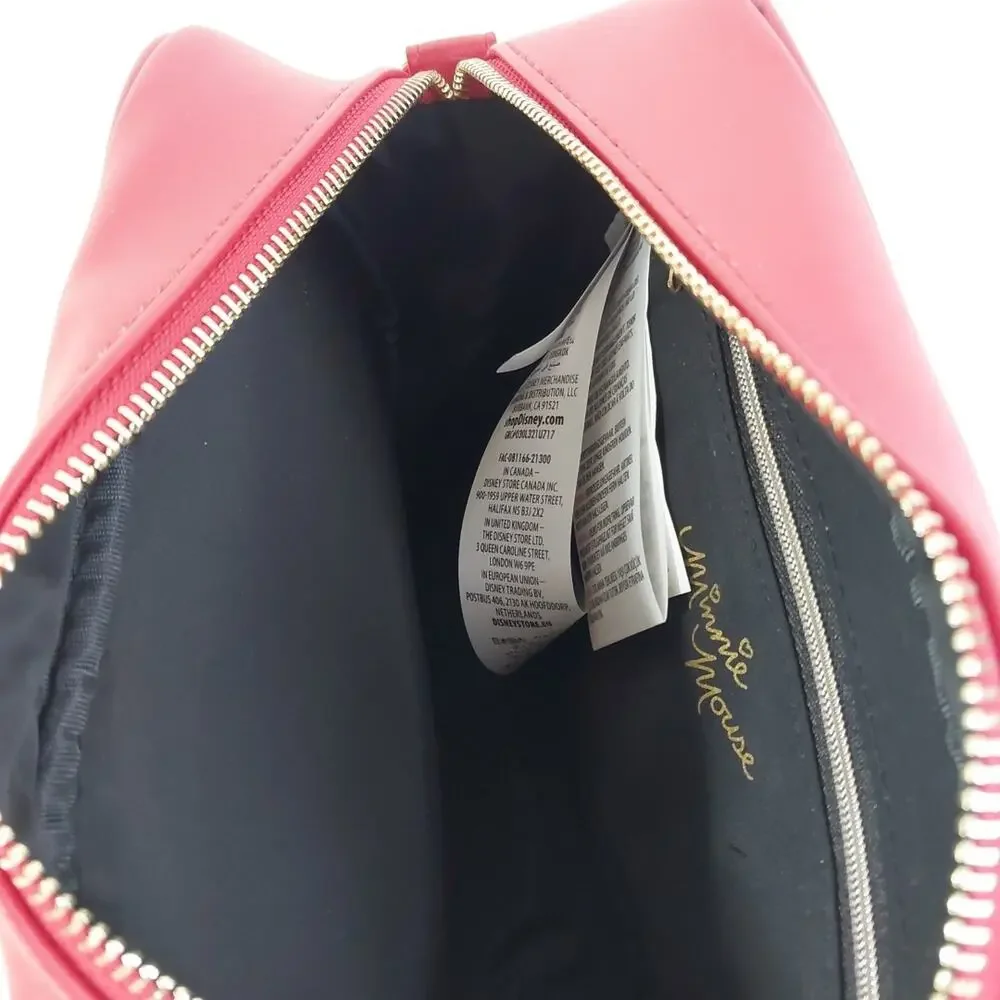 Disney Parks Quilted‎ MINNIE MOUSE Red Gold Bow Purse Crossbody Bag NWT
